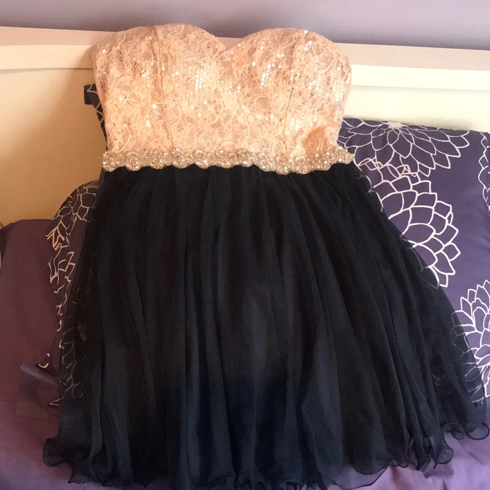 Strapless prom dress